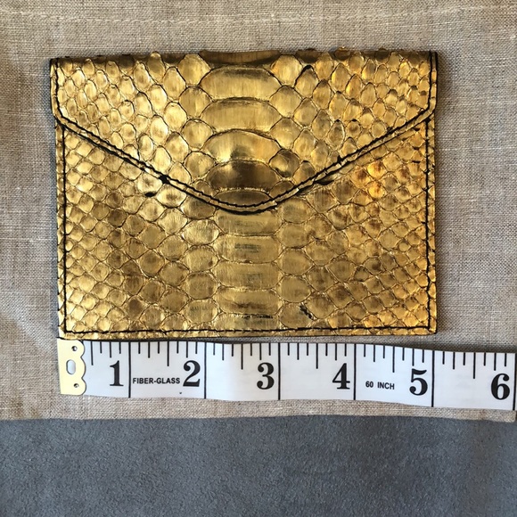 Zagliani gold python coin/card purse - Picture 2 of 7